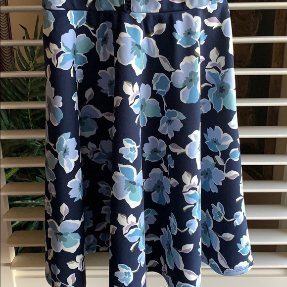 Altar’d State Navy Swing Dress with Floral Pattern - Picture 3 of 8